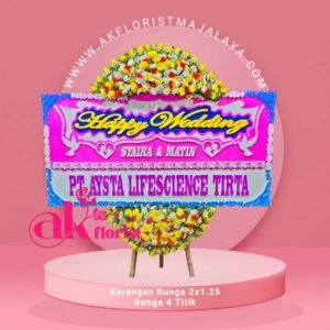 Karangan Bunga Happy Wedding